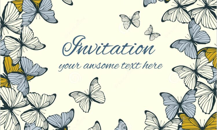 Butterfly Invitation Card Template