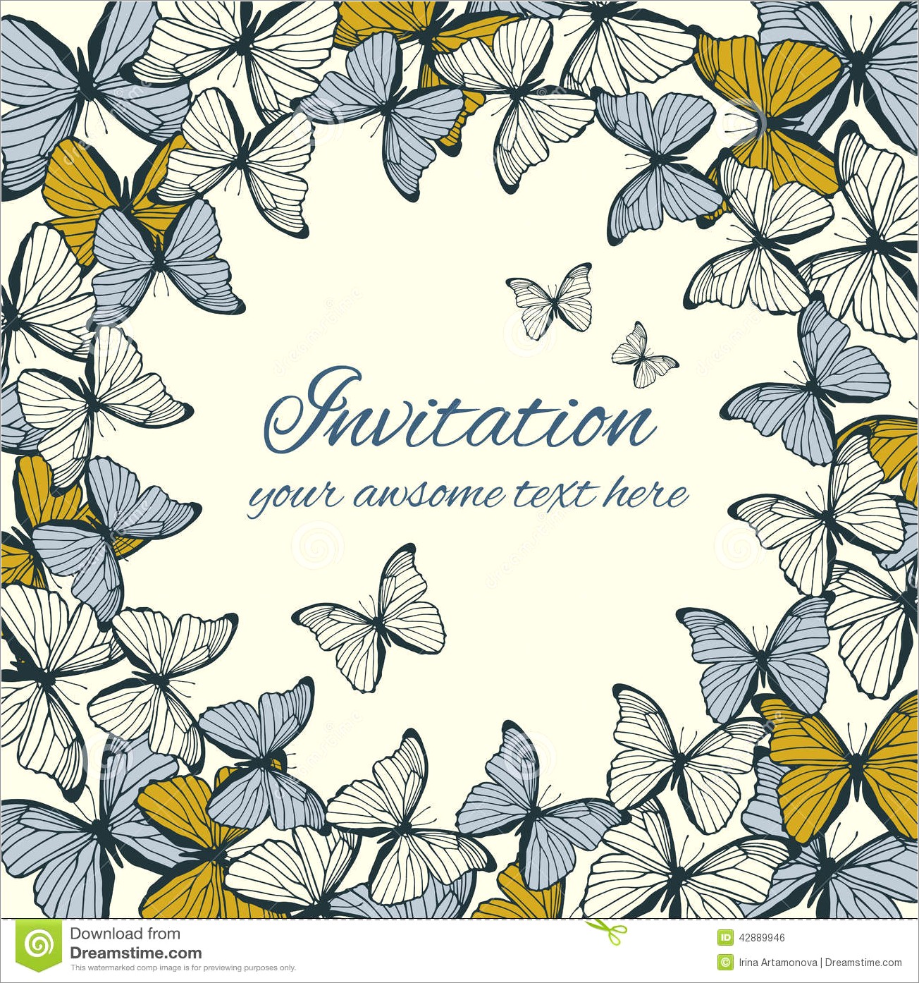 Butterfly Invitation Card Template