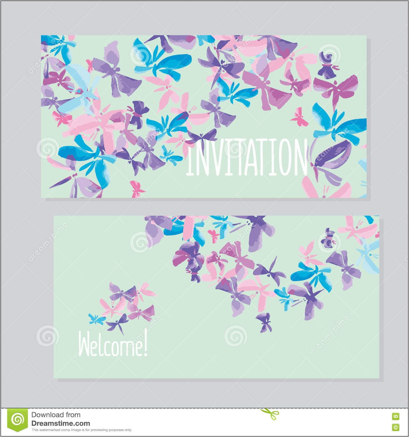 Butterfly Wedding Invitation Template
