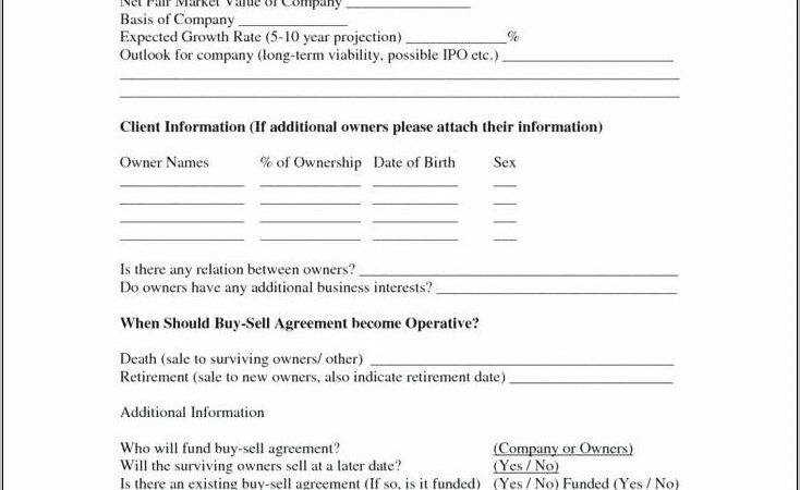 Buy Sell Agreement Template Llc