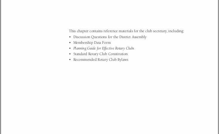 Bylaws Template For Club