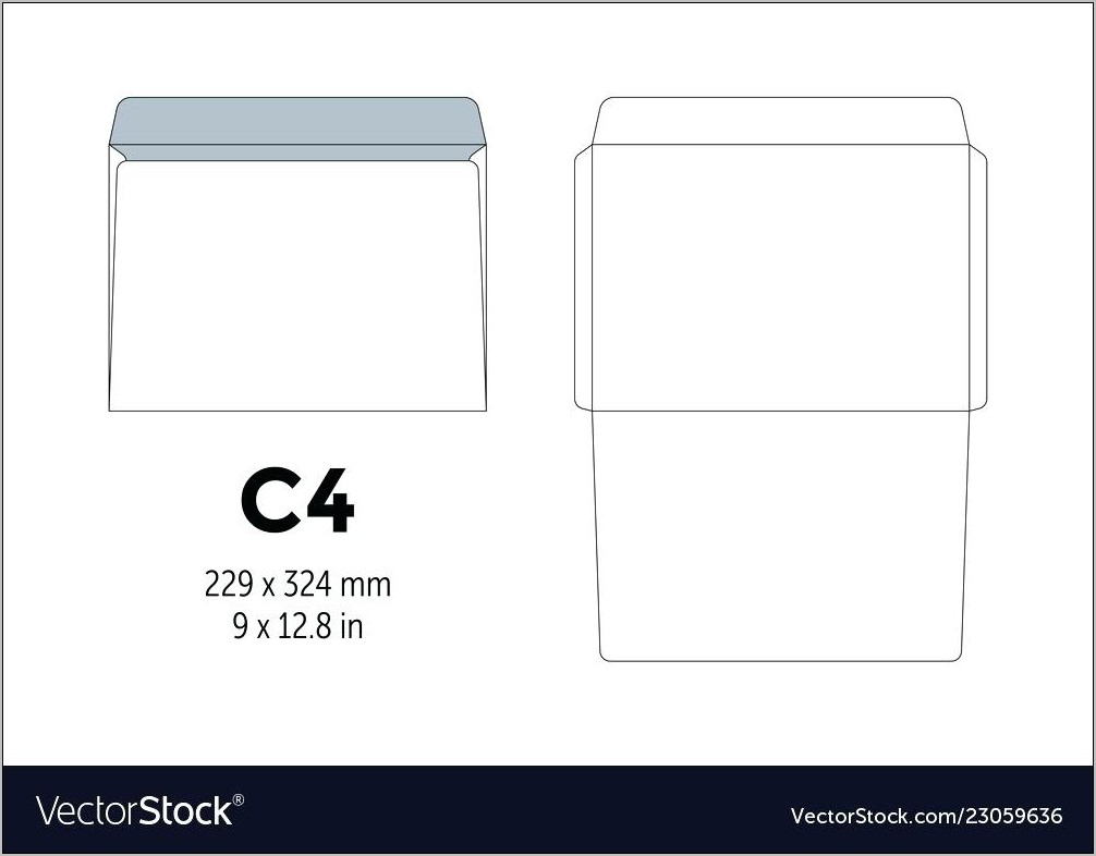 C4 Window Envelope Template Indesign
