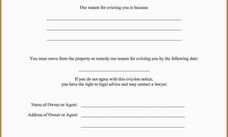 Ca Eviction Notice Template