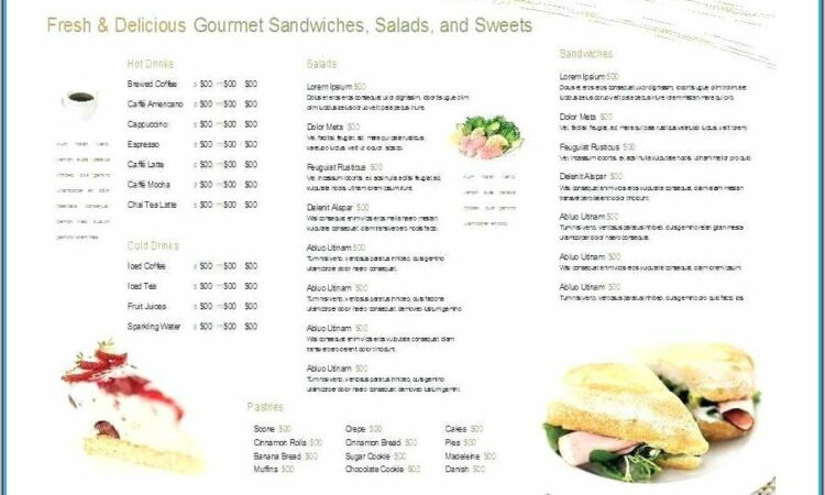 Cafe Menu Indesign Template Free Download