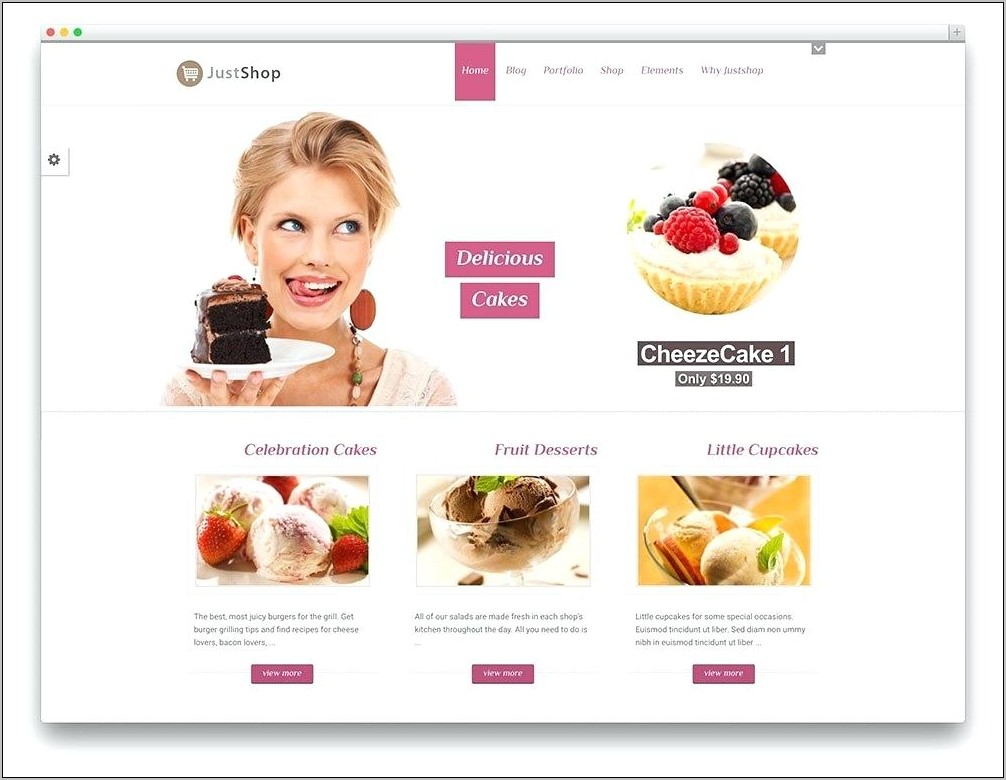 Cake Shop Template Free Download