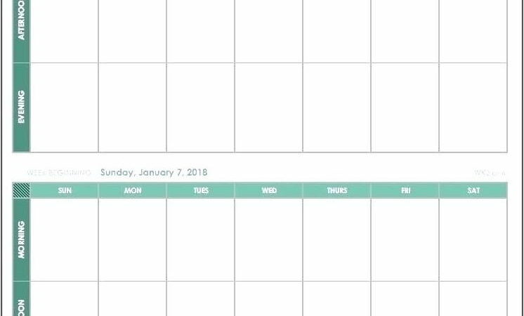 Calendar Schedule Template 2017