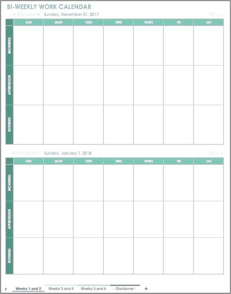 Calendar Schedule Template 2017