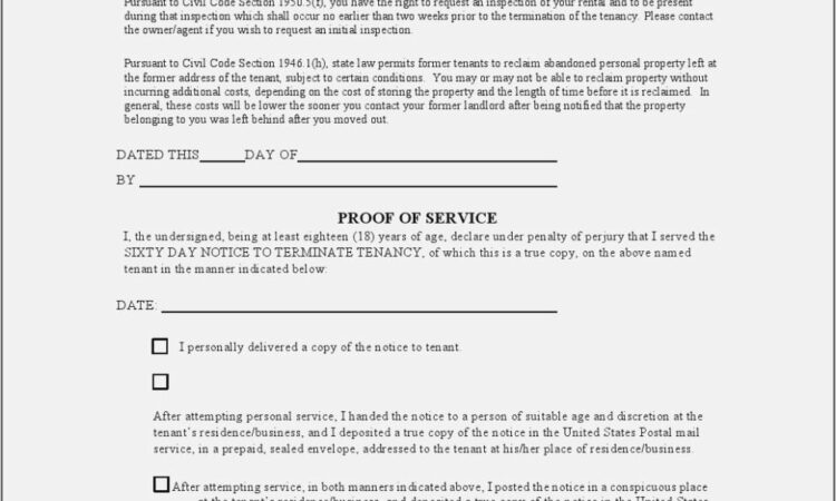 California 30 Day Eviction Notice Form Pdf