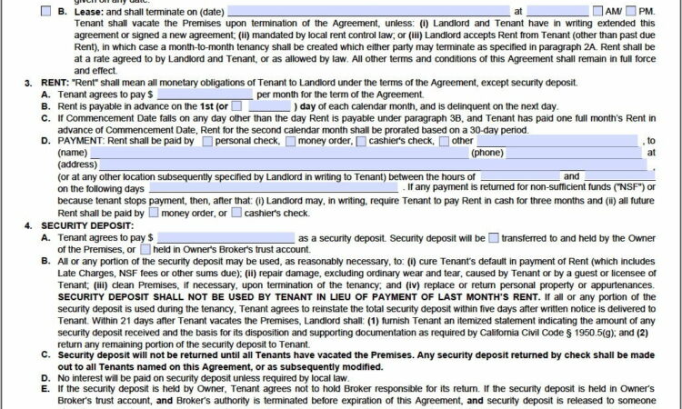 California Lease Agreement Form 21