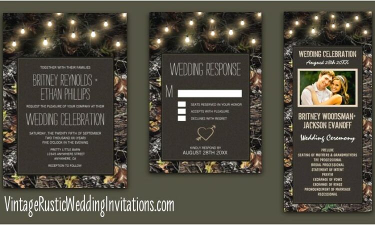 Camo Wedding Invitations Cheap