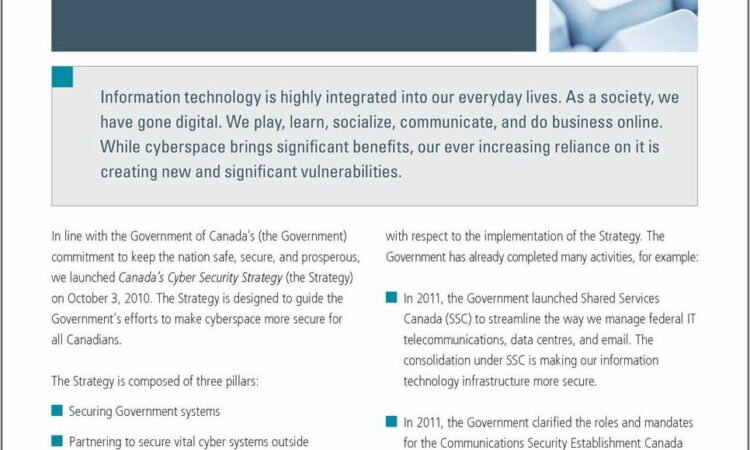 Canada Cyber Security Strategy Action Plan