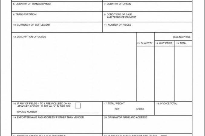 Canadian Invoice Template Word