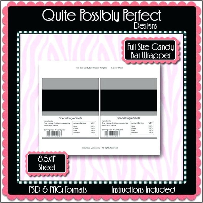 Candy Bar Birthday Wrapper Templates Free