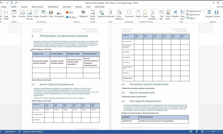 Capacity Planning Template Word