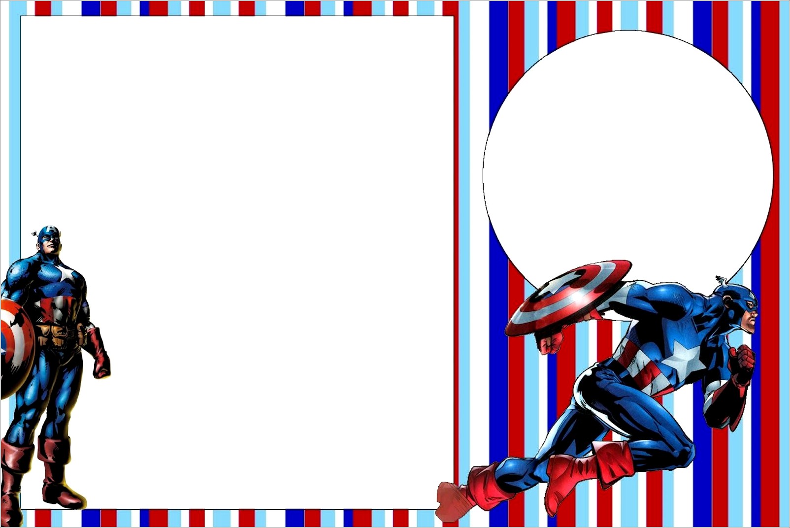 Captain America Birthday Invitations Free