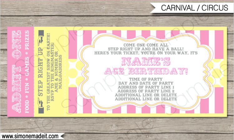 Carnival Birthday Invitations Template