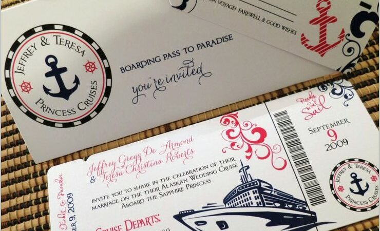 Carnival Cruise Wedding Invitations