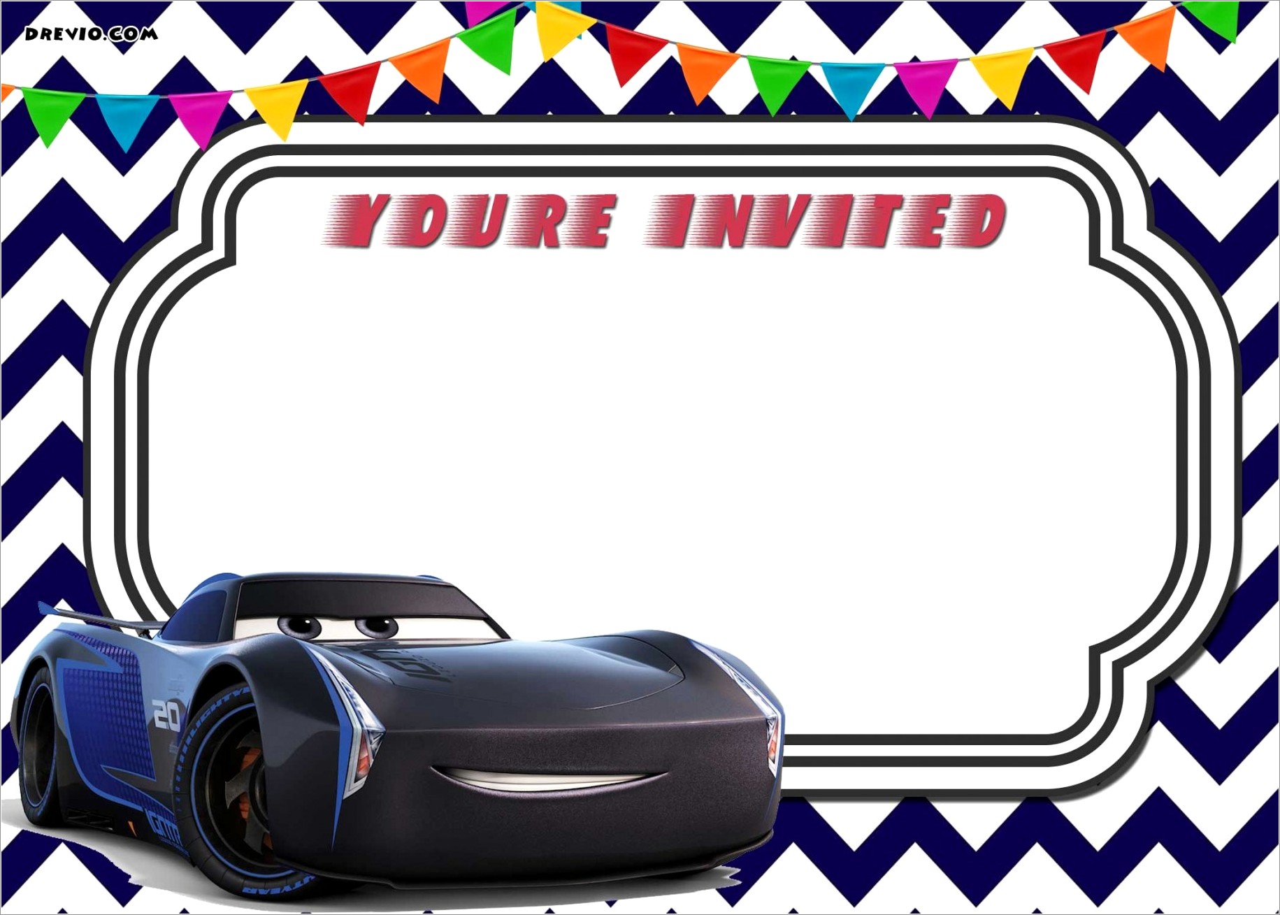 Cars Invitation Card Template Free