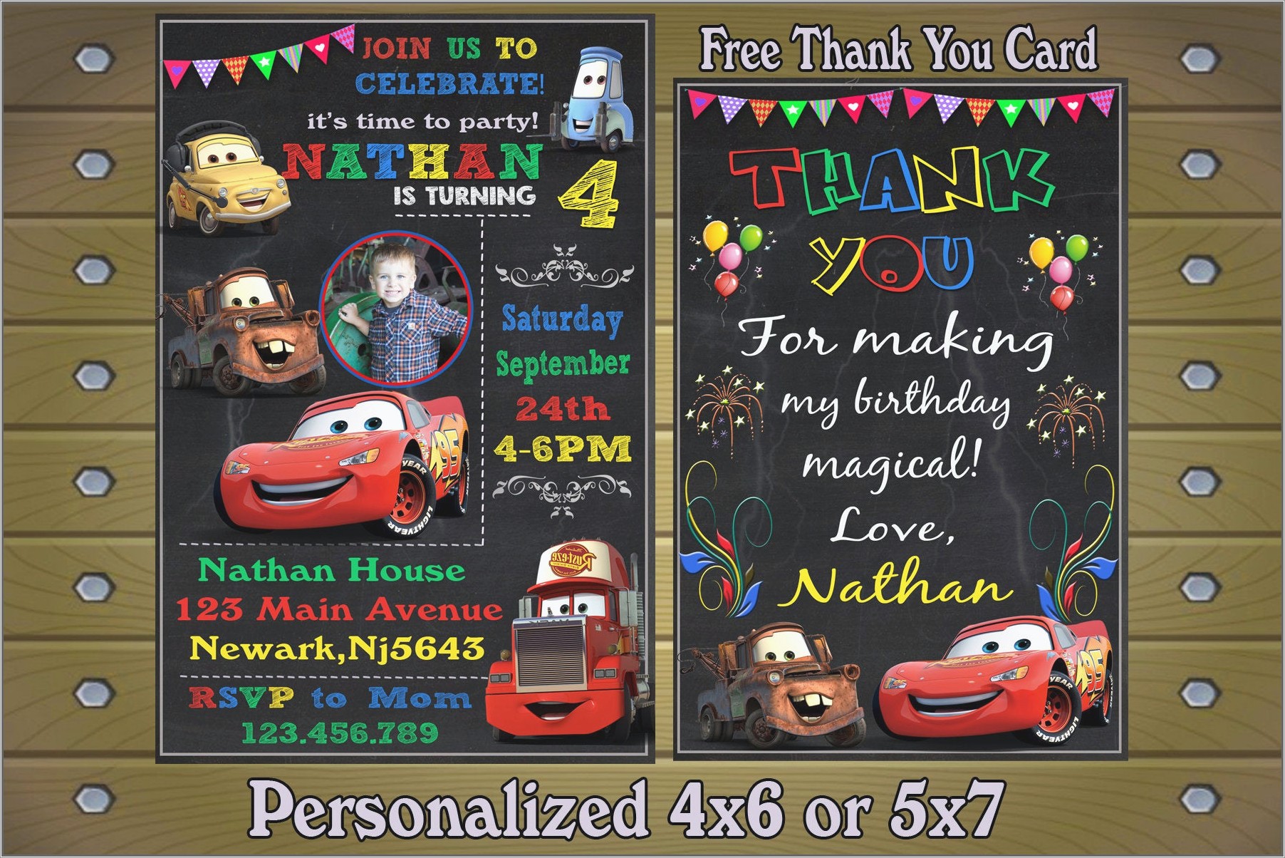 Cars Invitation Template Png