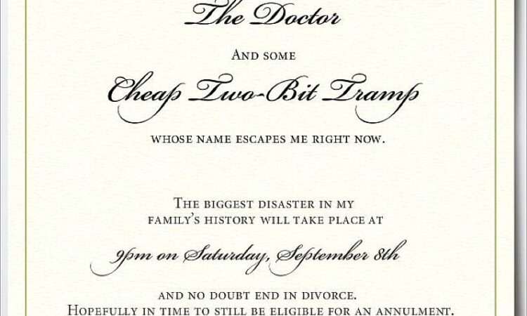 Casual Wedding Invitation Wording Couple Hosting