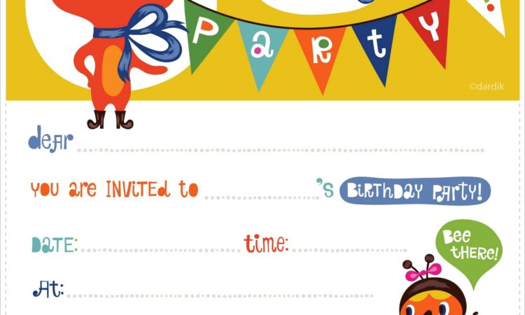 Cat Birthday Invitations Free