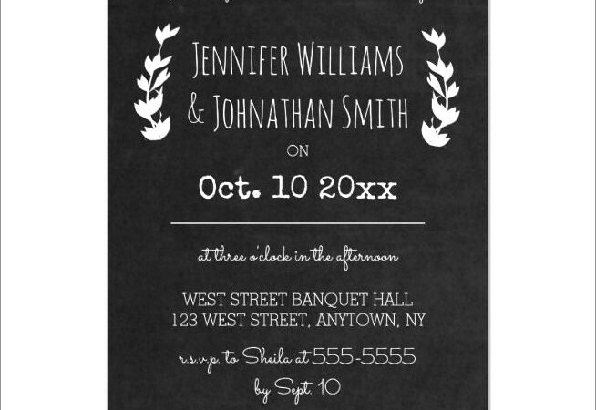 Chalkboard Rehearsal Dinner Invitations