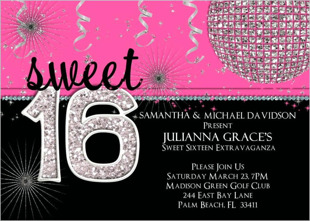 Cheap Sweet 16 Invitations