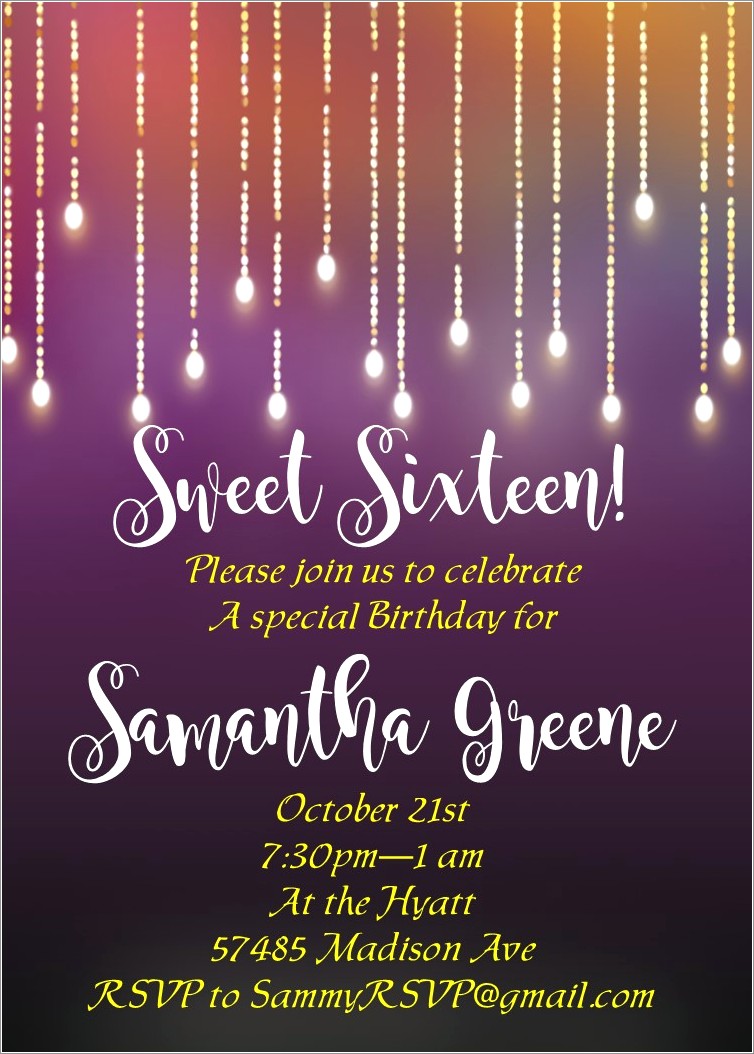 Cheap Sweet Sixteen Invitations