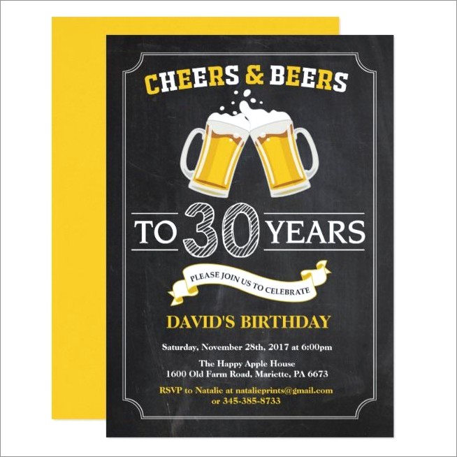 Cheers And Beers Invitation