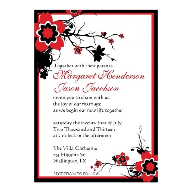 Cherry Blossom Birthday Invitations