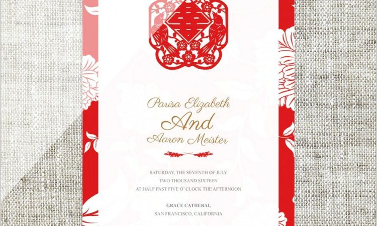 Chinese Wedding Invitation Card Template