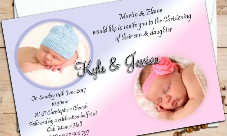 Christening Birthday Joint Invitations