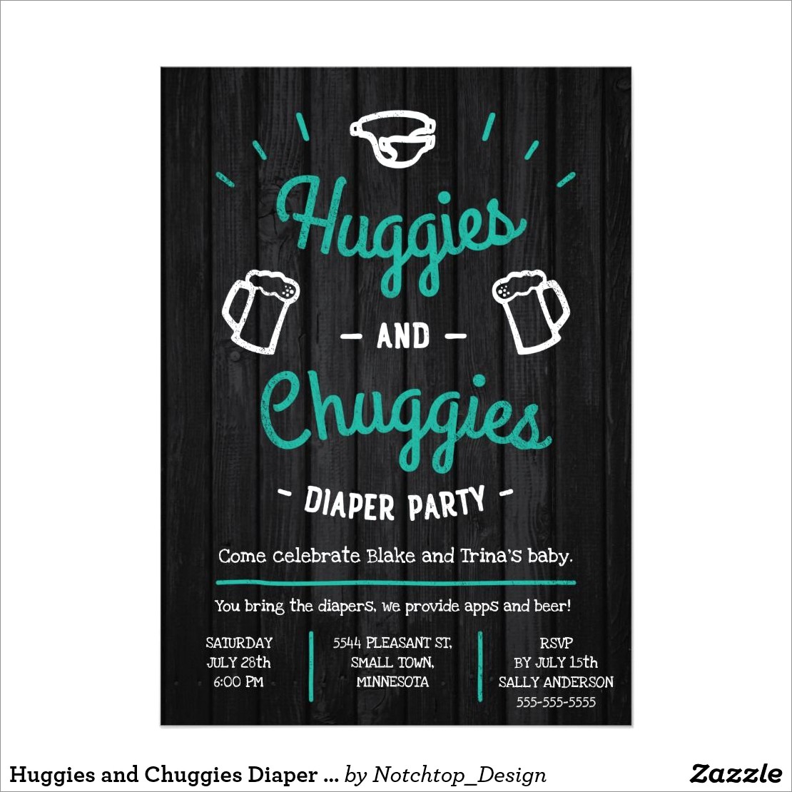 Chuggies And Huggies Invitations