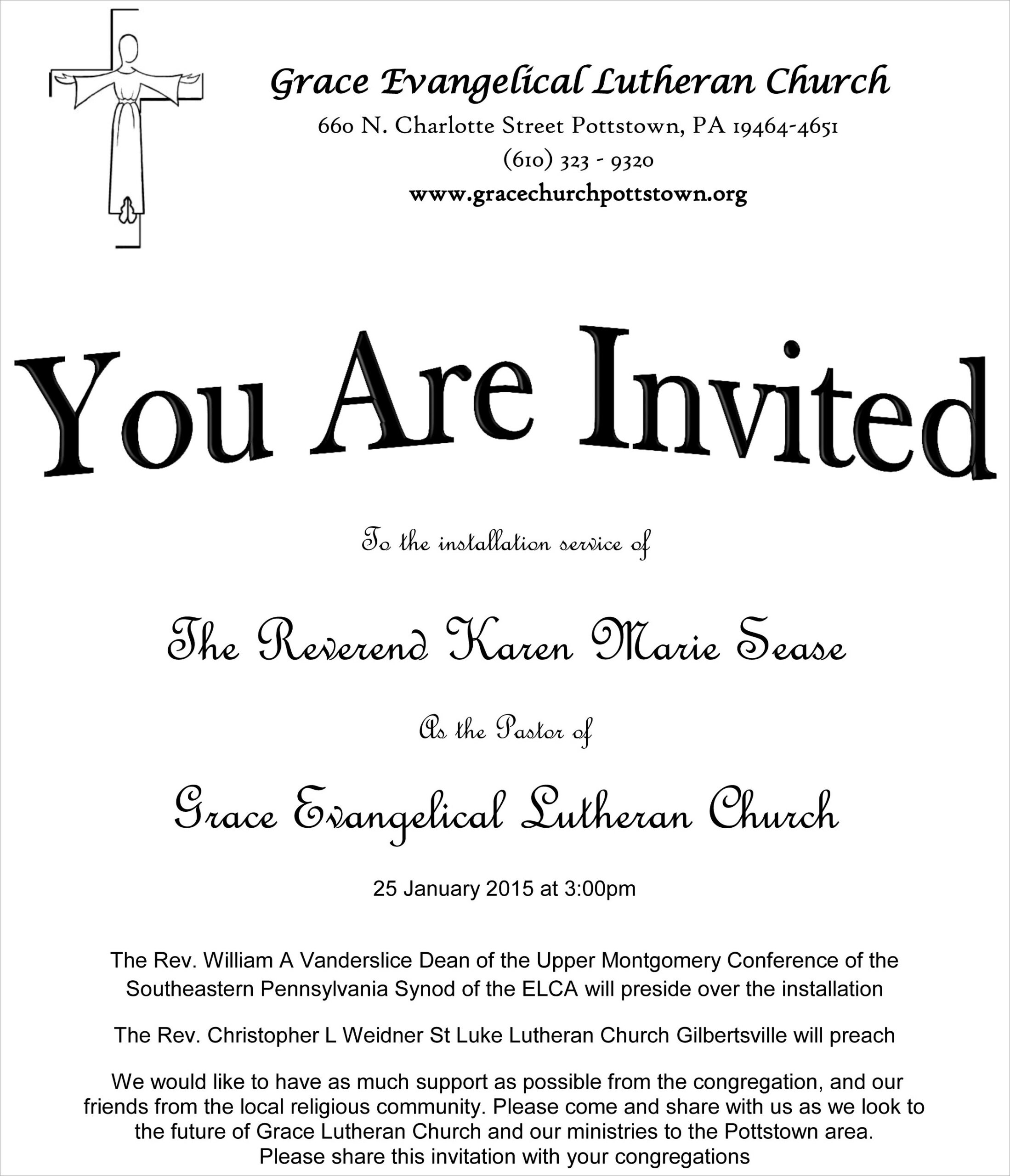 Church Anniversary Invitation Letter Sample