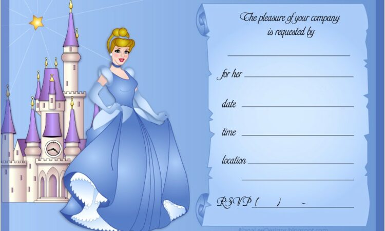 Cinderella Birthday Invitations Free Template