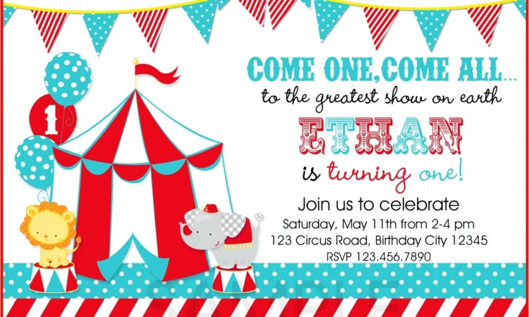 Circus Tent Invitation Template Free