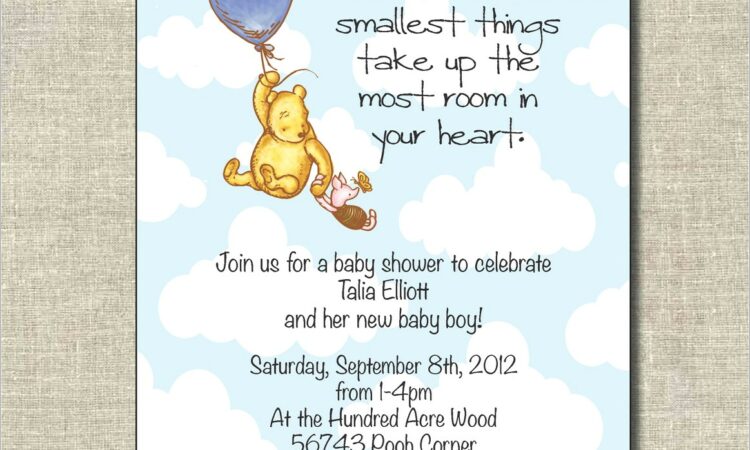 Classic Winnie The Pooh Invitations