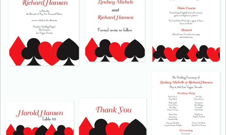 Classy Las Vegas Wedding Invitations