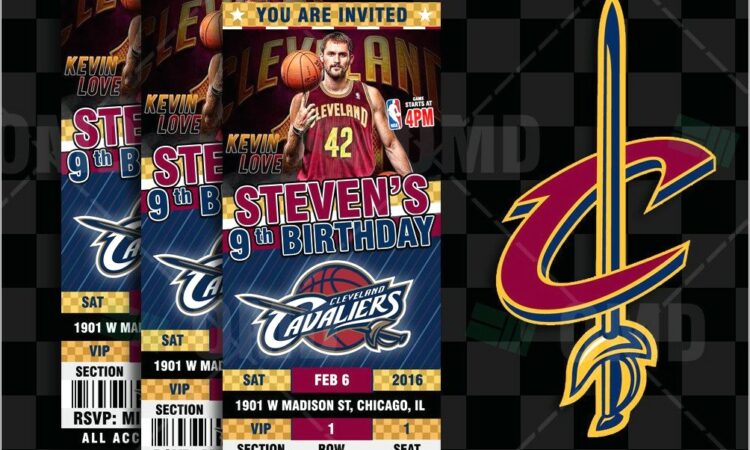 Cleveland Cavaliers Birthday Invitations