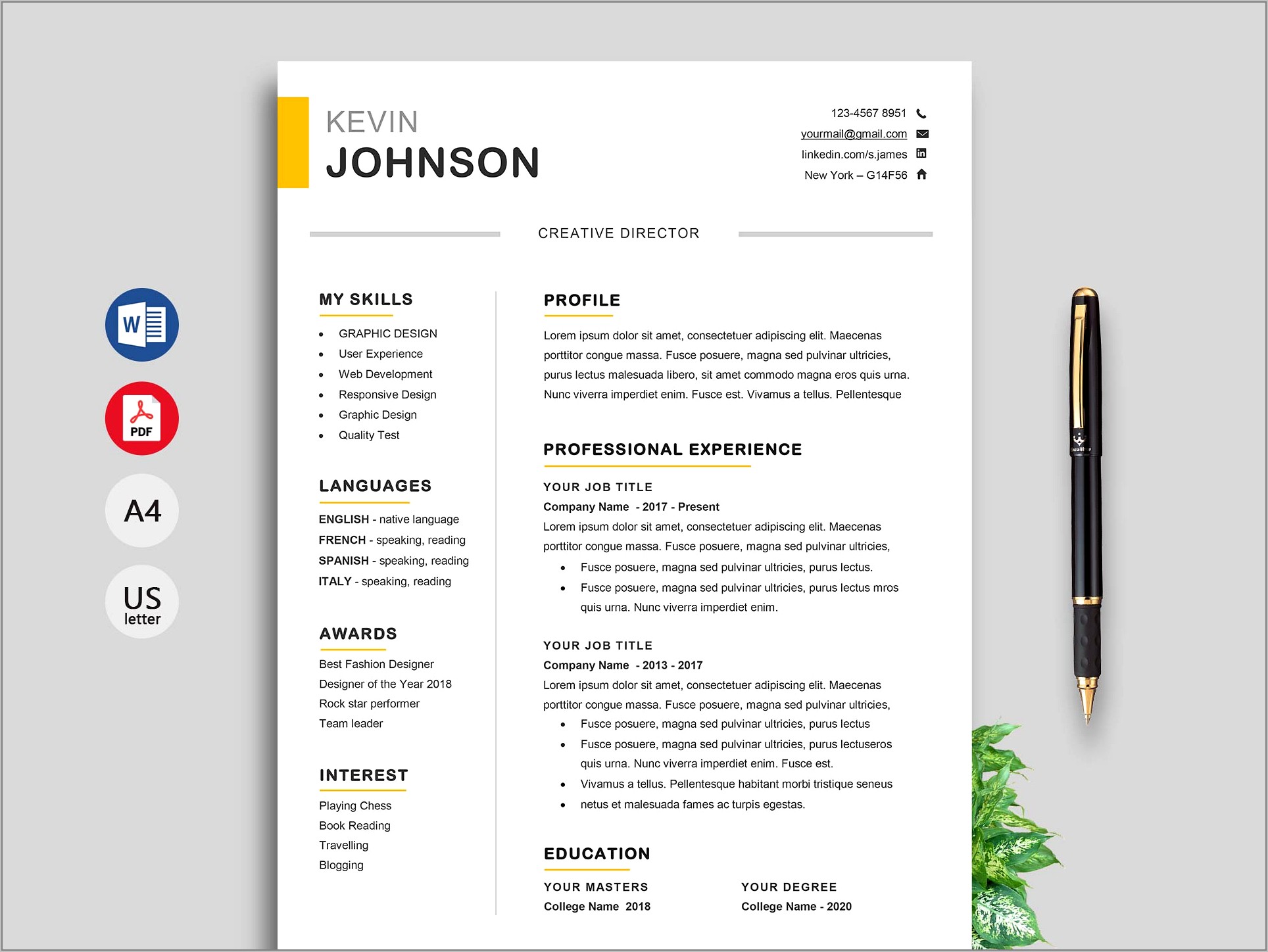 Completely Free Resume Templates 2019