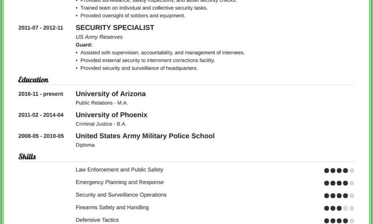 Convert Military Experience Into Civilian Resume