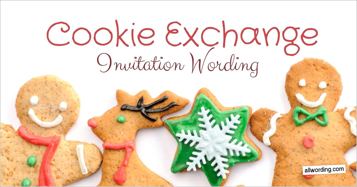Cookie Exchange Invitation Wording