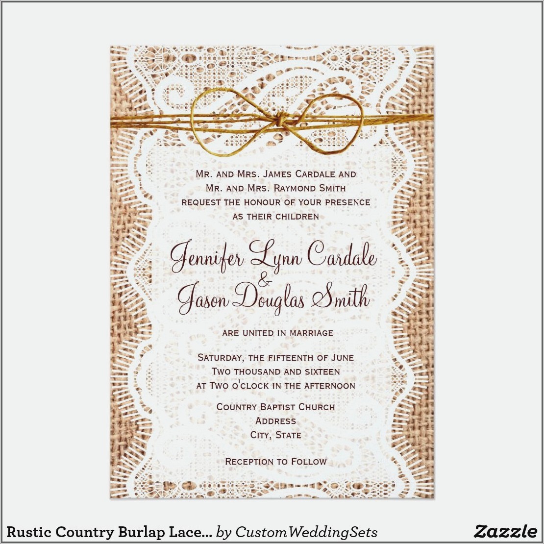 Country Wedding Invitations With Photo