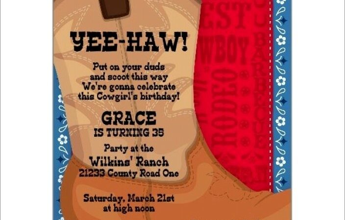 Country Western Invitation Templates Free