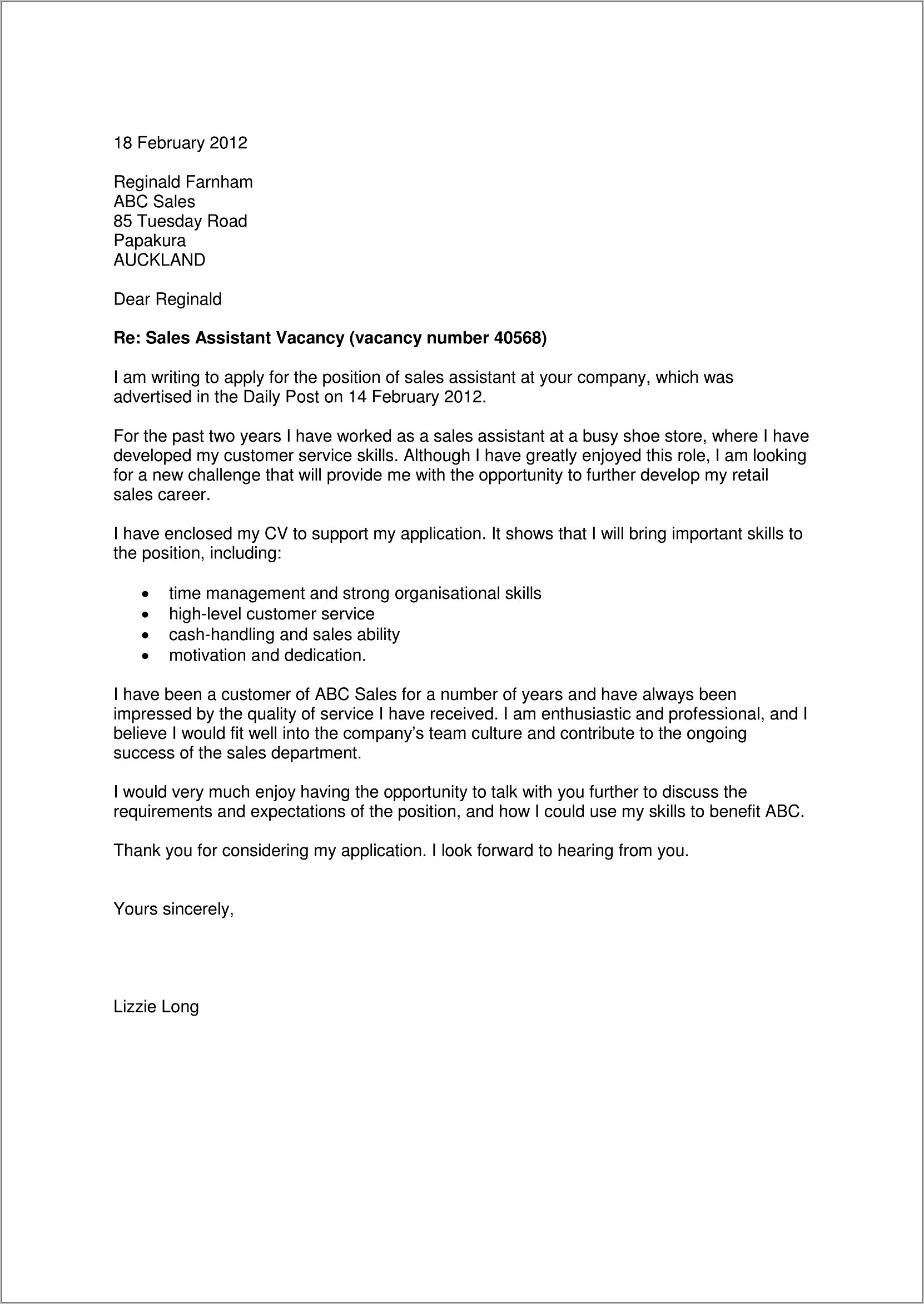 Cover Letter Template For Resume Free