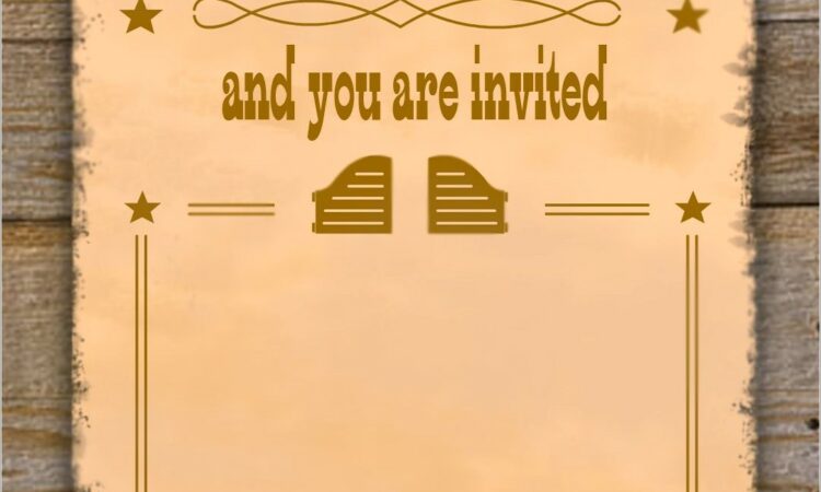 Cowboy Invitation Template Free