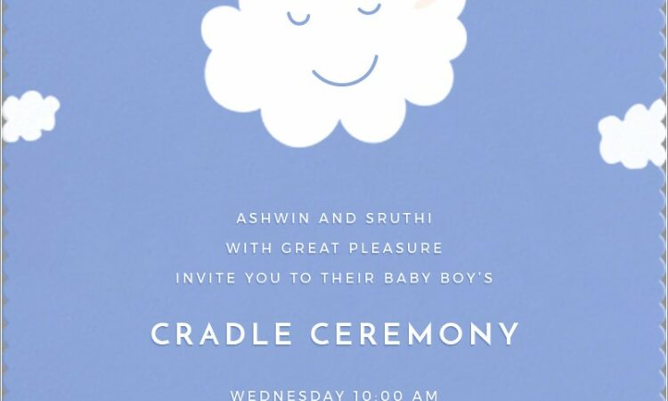 Cradle Ceremony Invitation Card