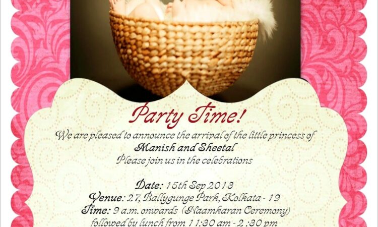 Cradle Ceremony Invitation Online Free