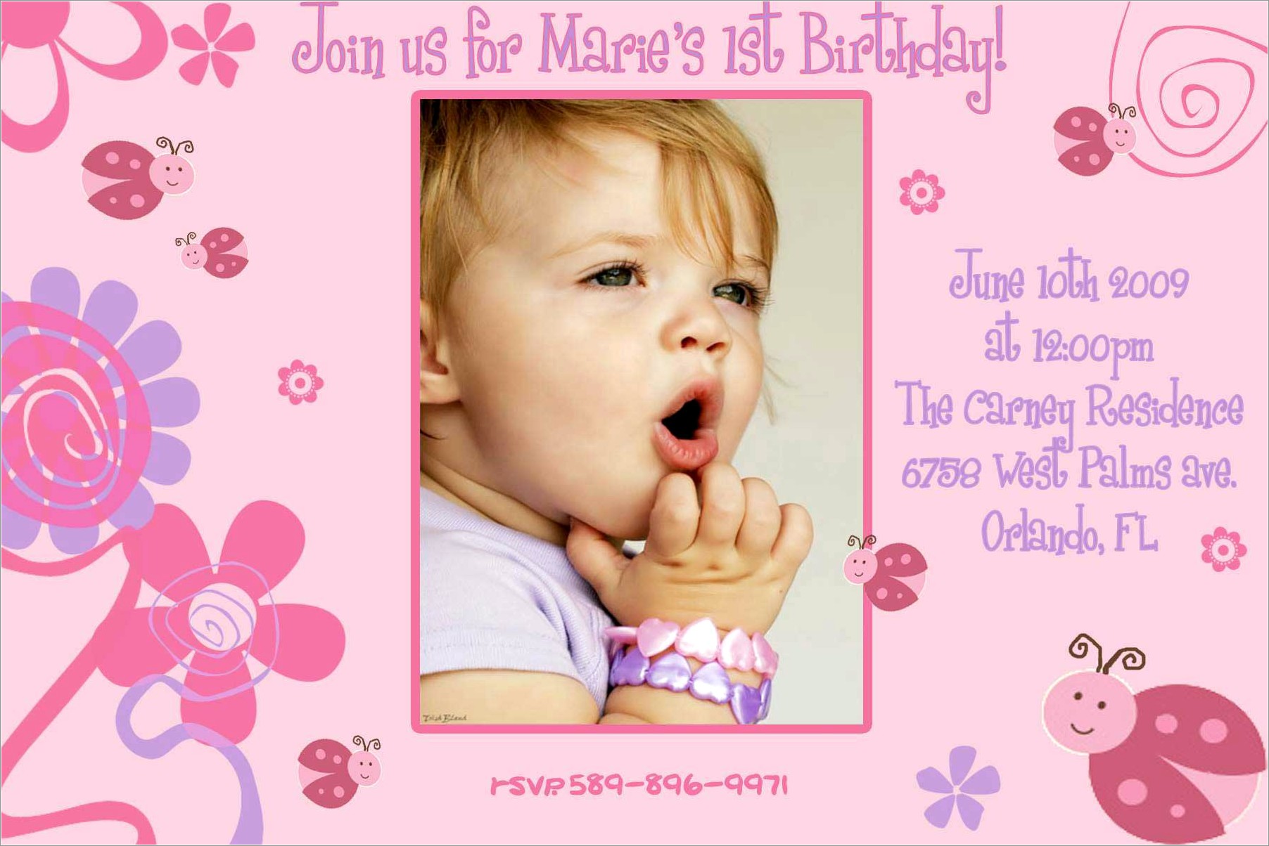 Create 1st Birthday Invitation Card Online Free