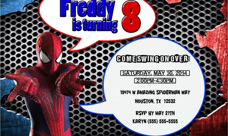 Create Spiderman Birthday Invitations